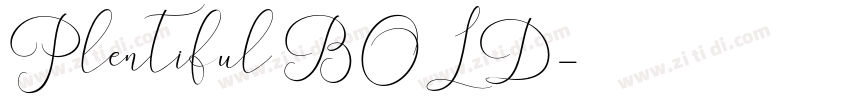 Plentiful BOLD字体转换